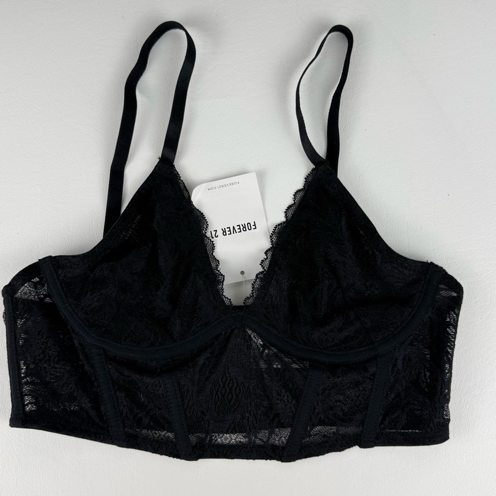 FOREVER 21 Lace Longline Bralette – Size S (NWT)